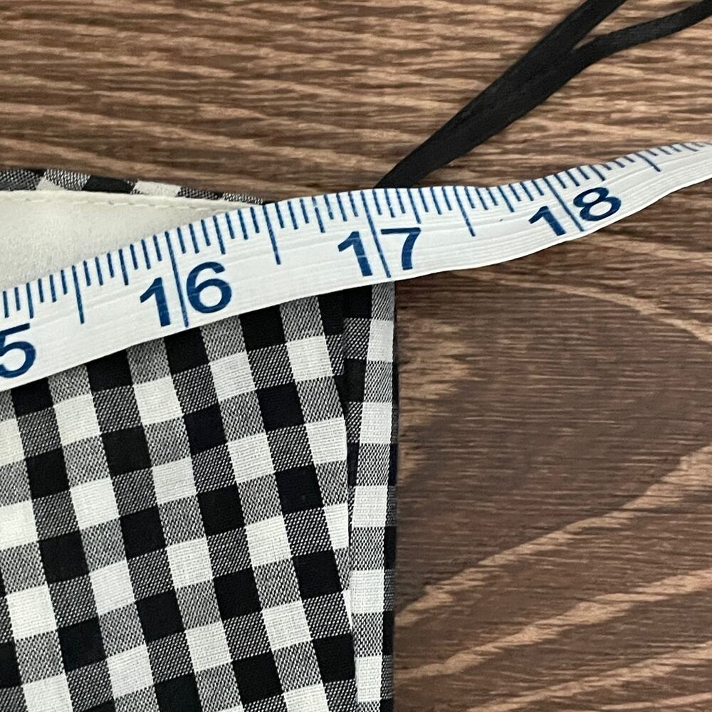 WAYF Black & White Check Maxi Dress with Ruffles - Picture 14 of 15
